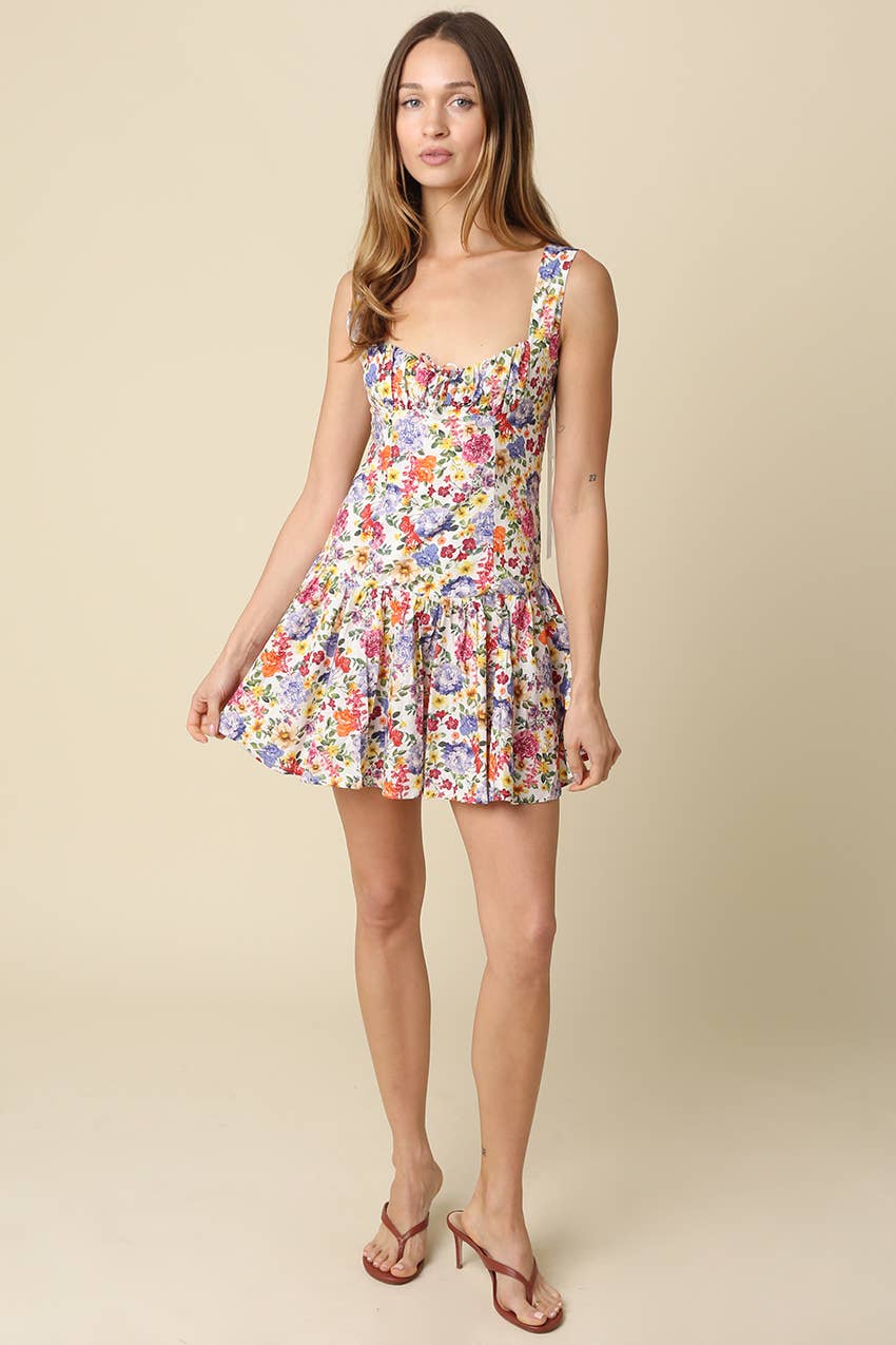 Eliza Floral Flare Mini Dress