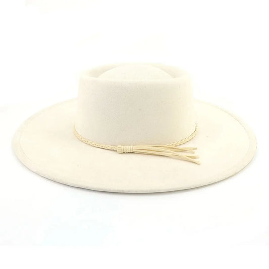 Wide Brim Flat Hat
