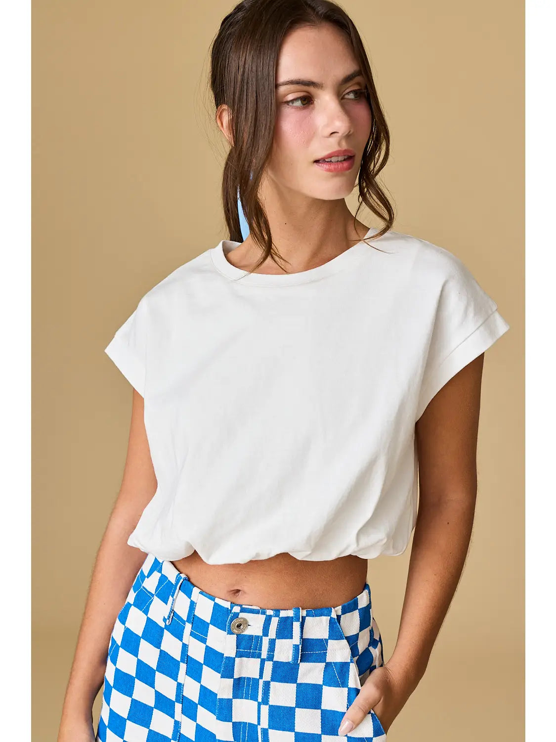 Emma Loose Fit Bubble Hem Top