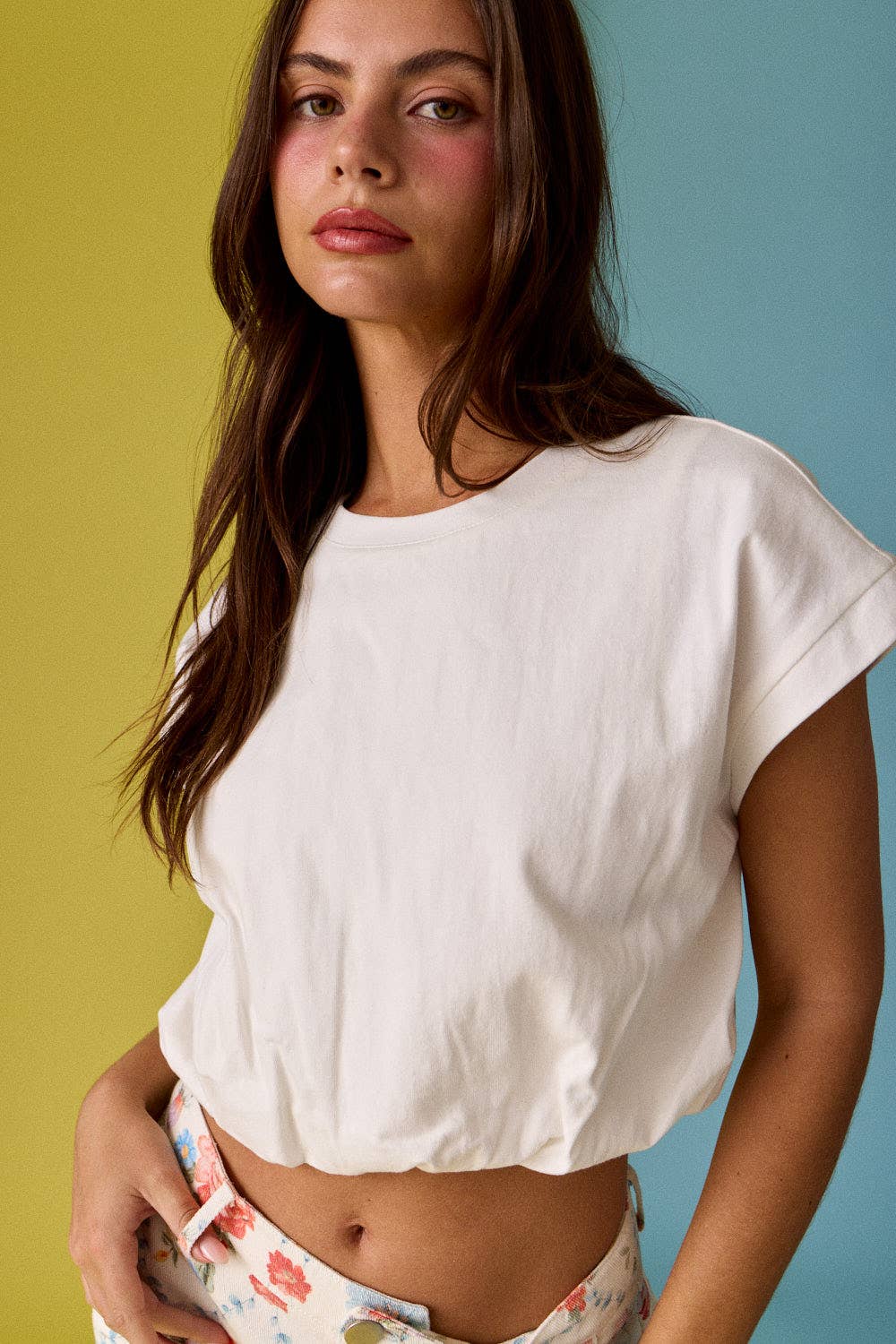 Emma Loose Fit Bubble Hem Top