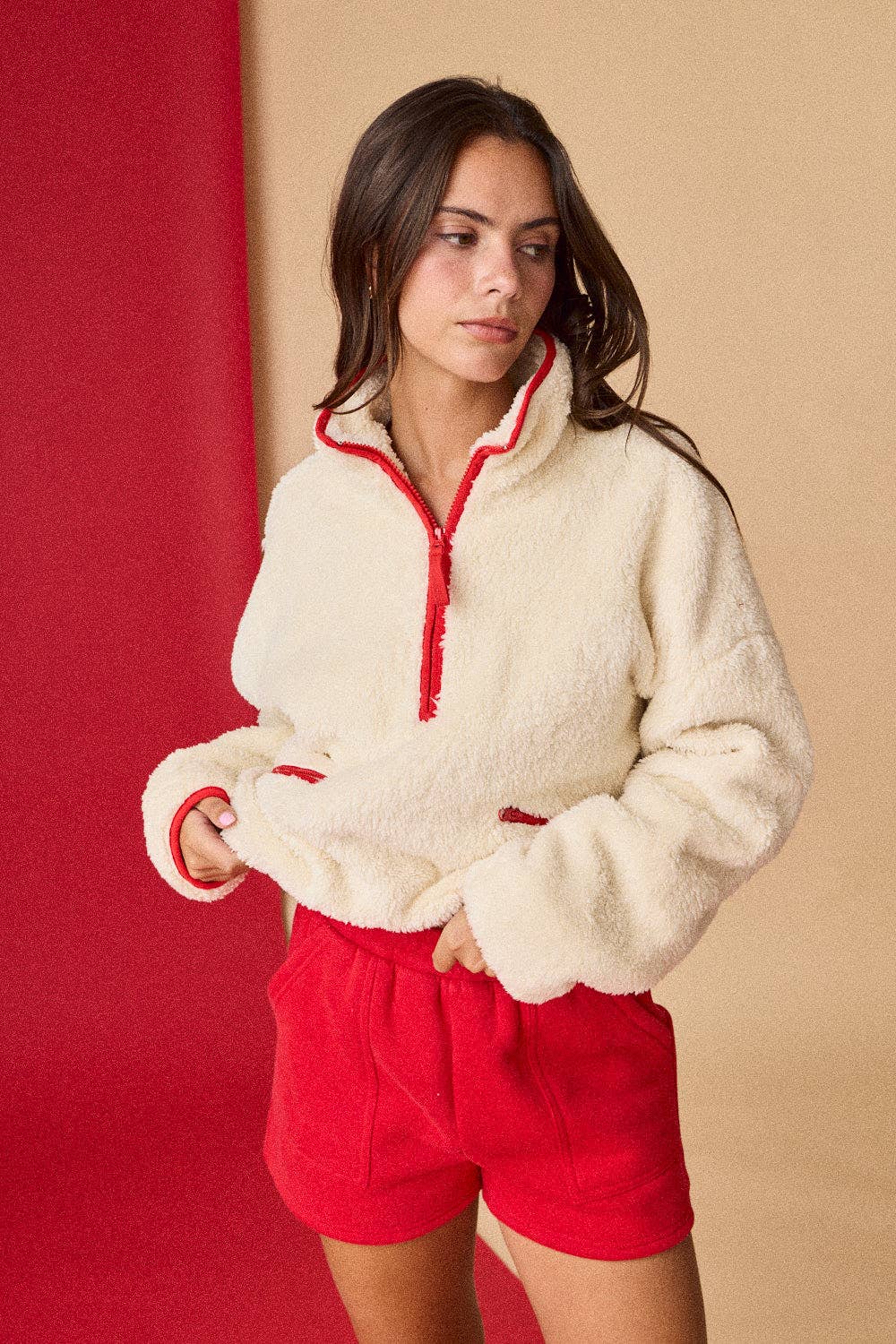 HALF ZIP UP SWEATER