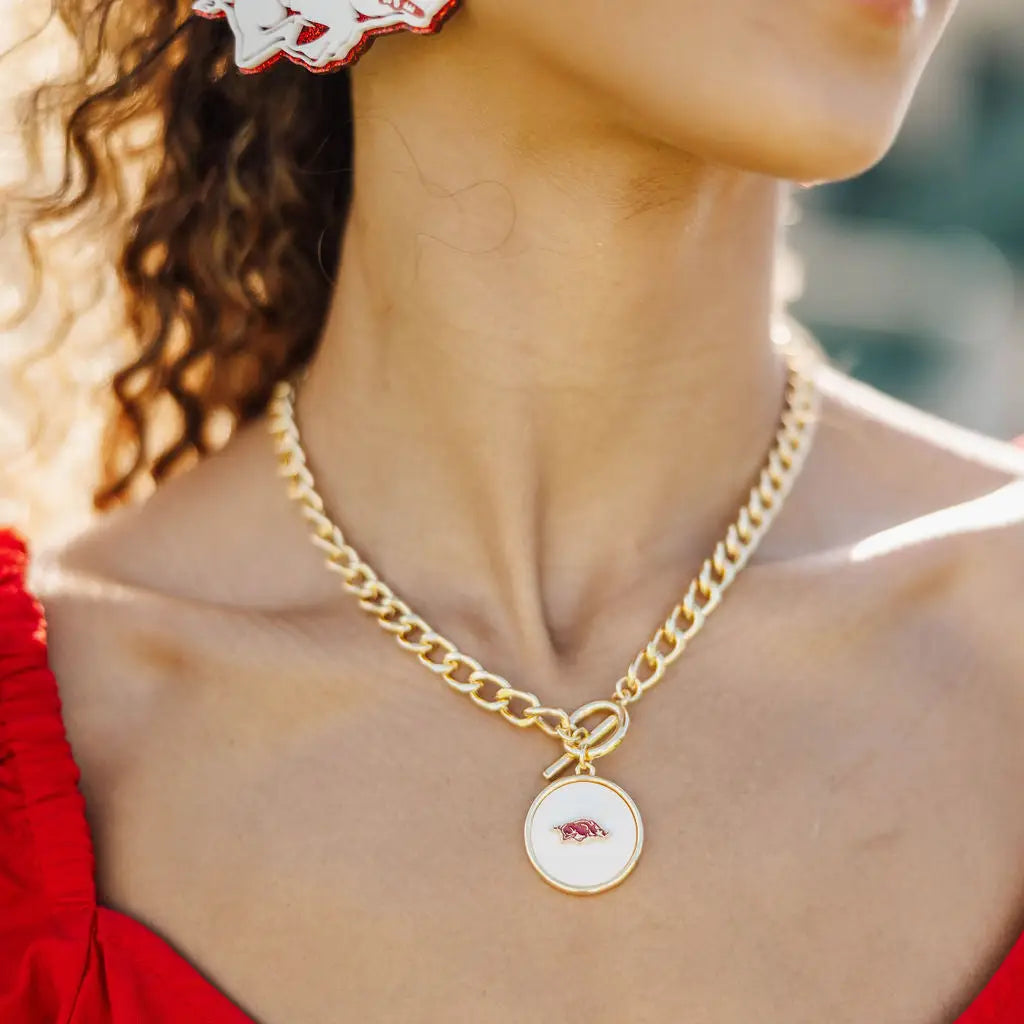 Razorback Pearl Pendant Necklace