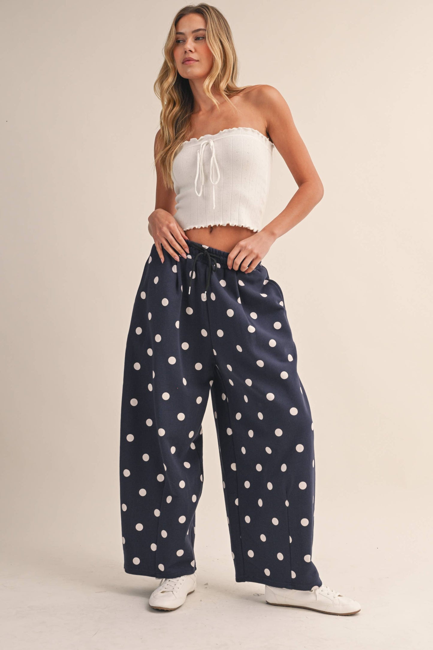 POLKA DOT BARREL SWEATPANTS