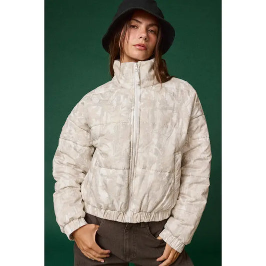 Camo Quilted Puffer Jacket
