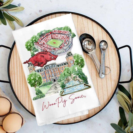 Arkansas Landmark Tea Towel