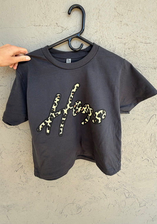 Cheetah Hogs Cropped Tee