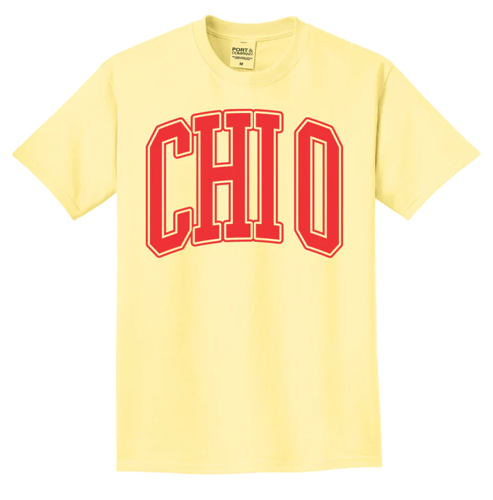 Greek Varsity Arch Puff Tee