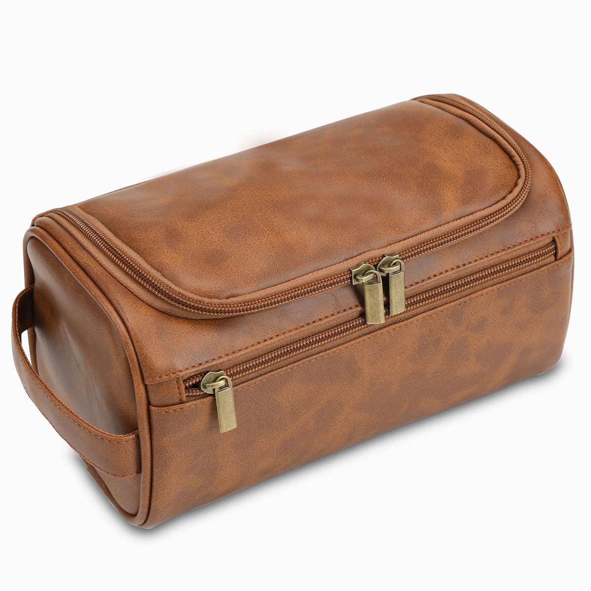 RETRO TRAVEL PU LEATHER COSMETIC BAG
