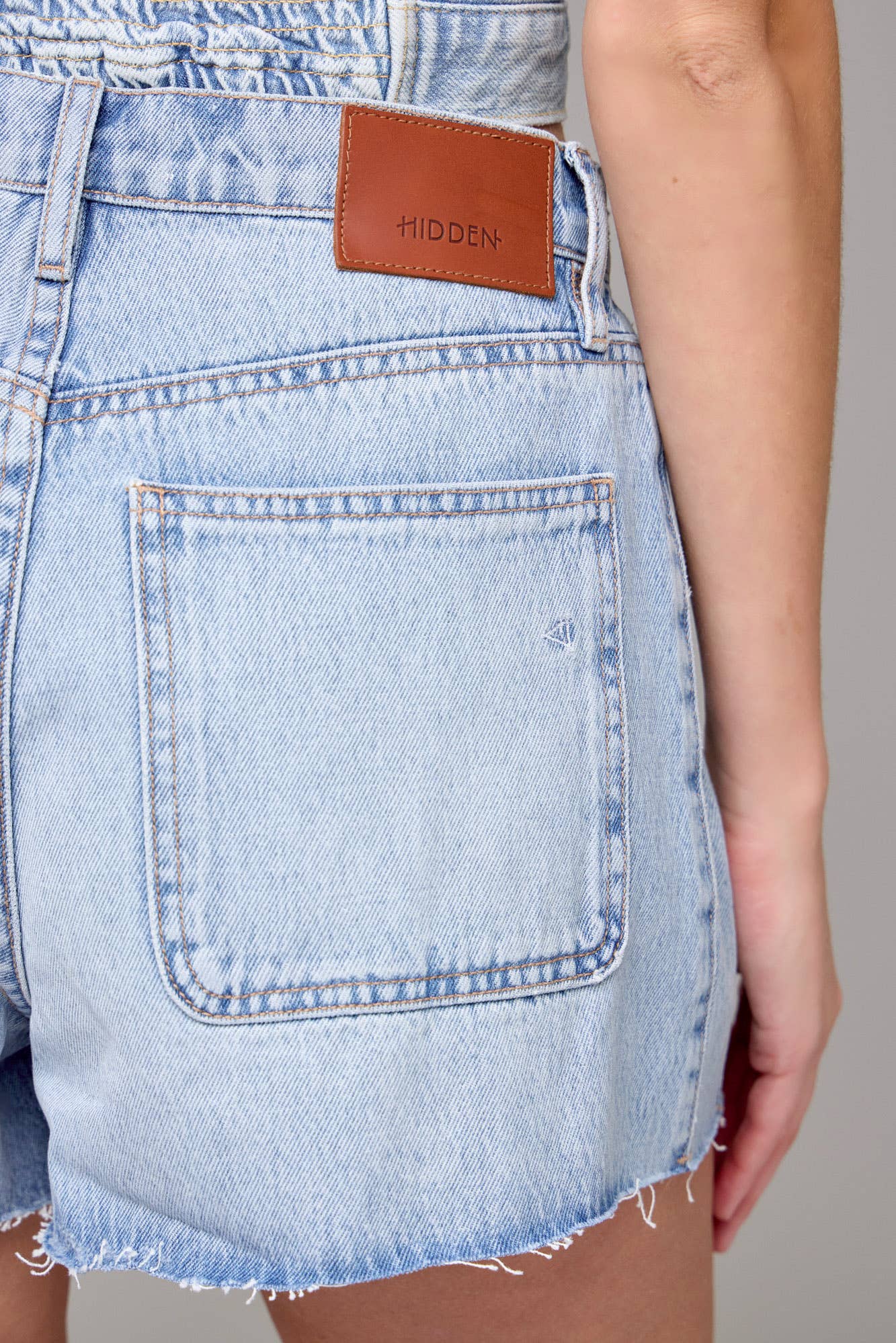 Medium Wash Side Insert 3" Inseam A-Line Shorts
