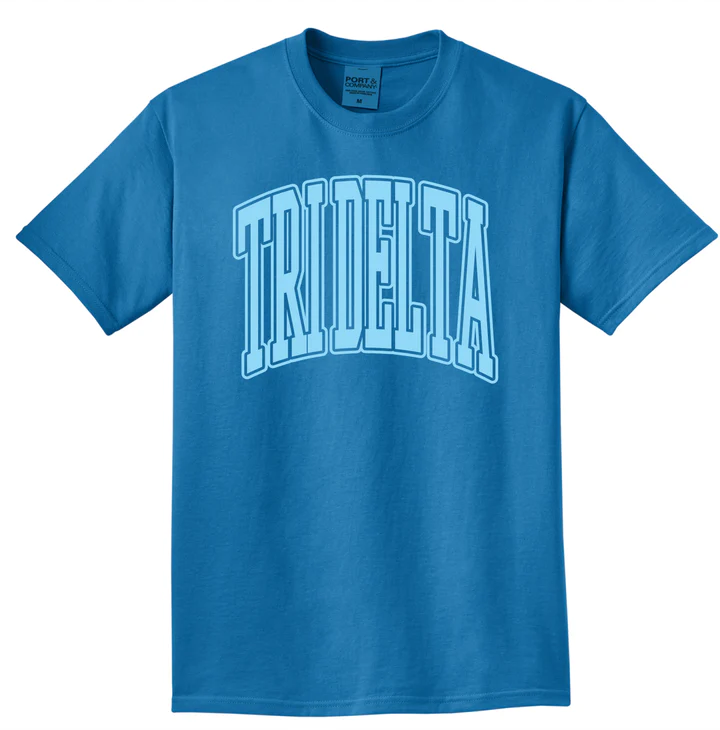 Greek Varsity Arch Puff Tee