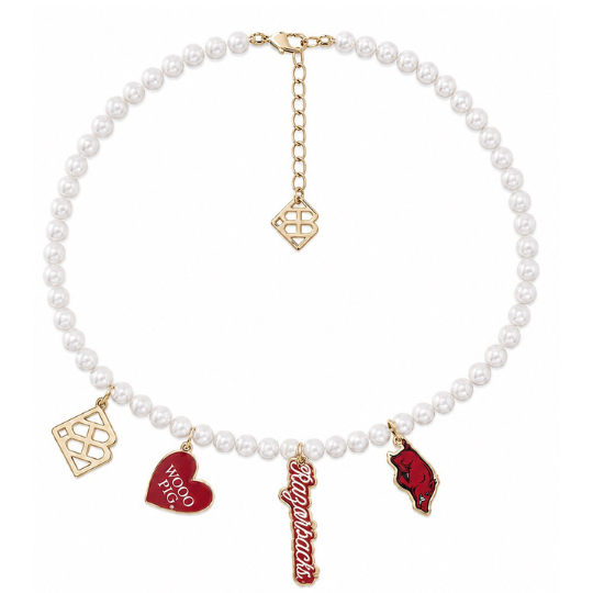 Arkansas Pearl Charm Necklace