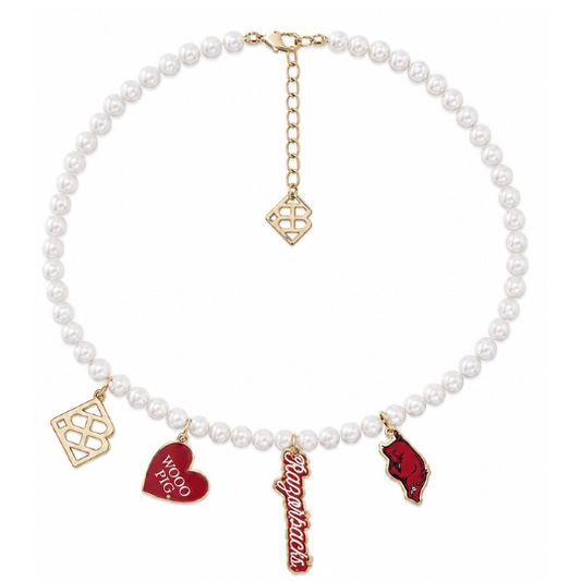 Arkansas Pearl Charm Necklace