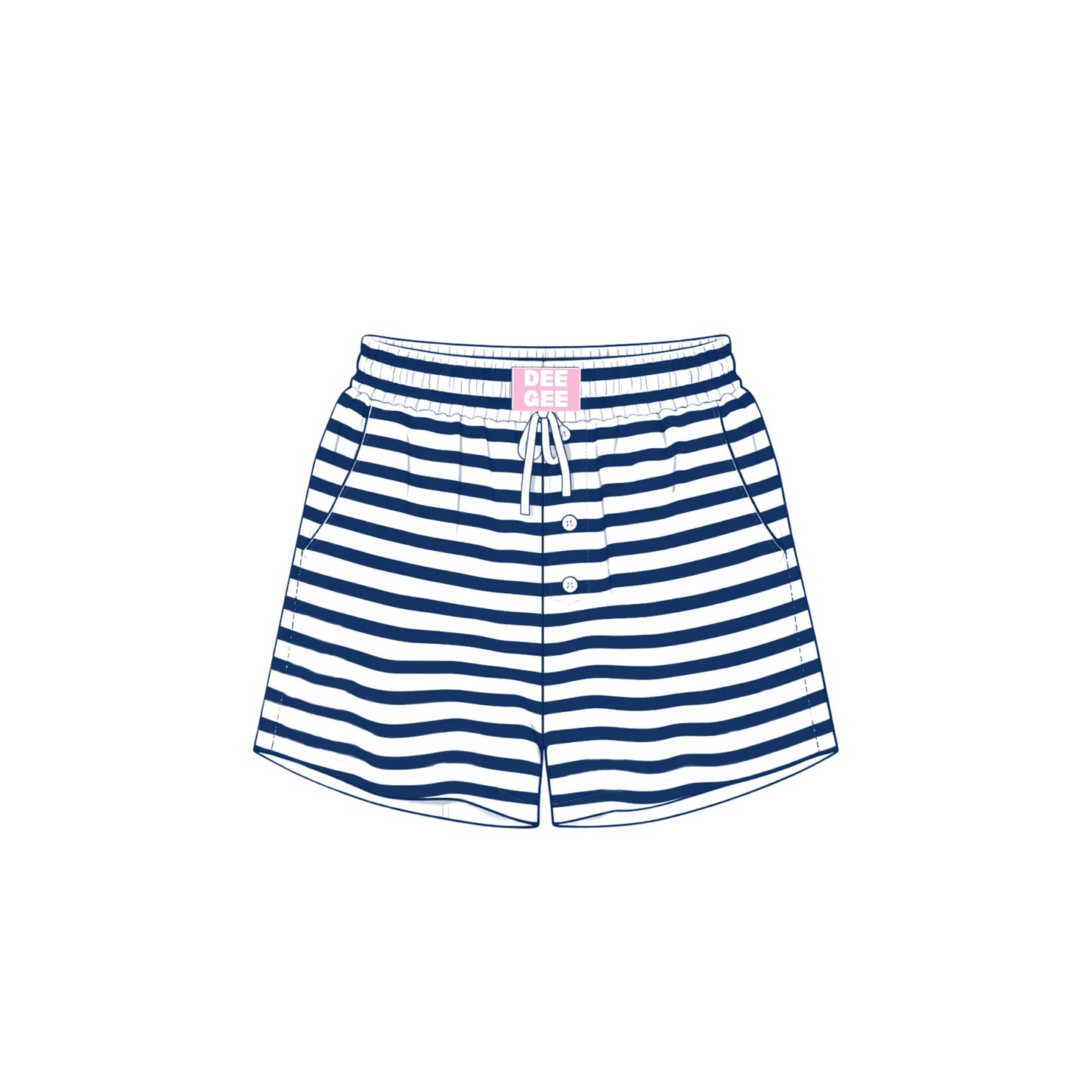 Greek Campus Stripe Shorts