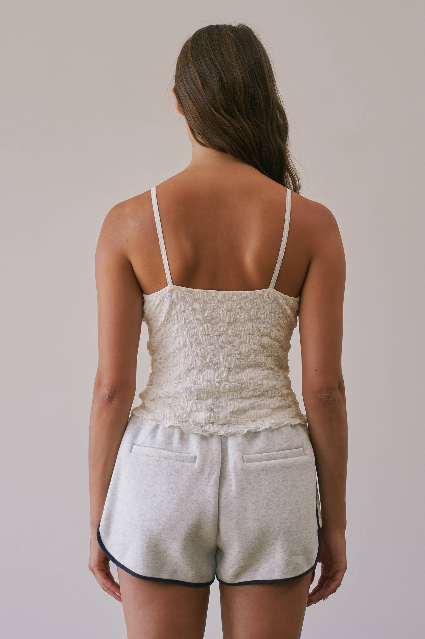 Brielle Textured Rosette Lace Cami Top