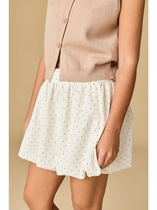 Blaire Polka Dot Bubble Hem Skirt