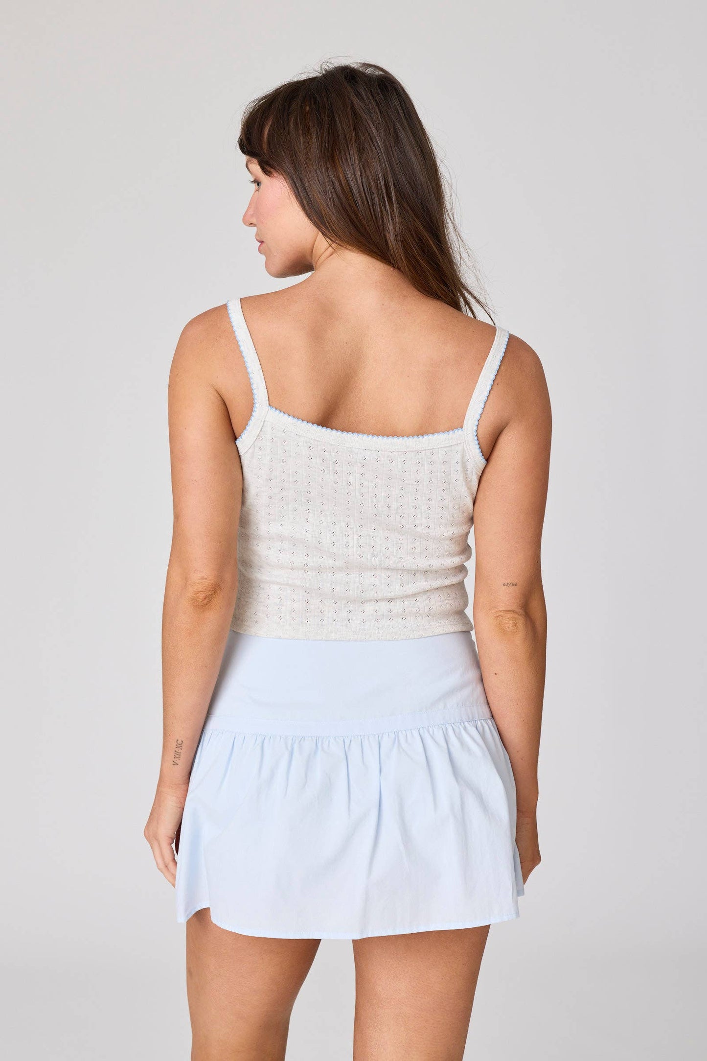 Riley Poplin Skirt with Bow Detail