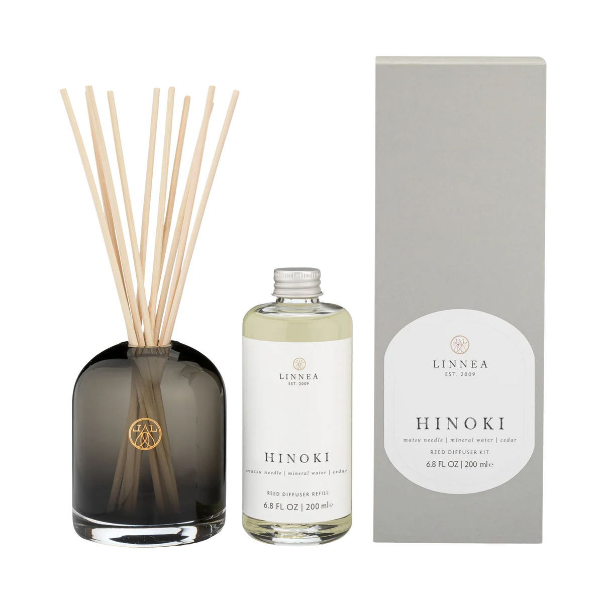 Linnea - Hinoki Reed Diffuser Kit