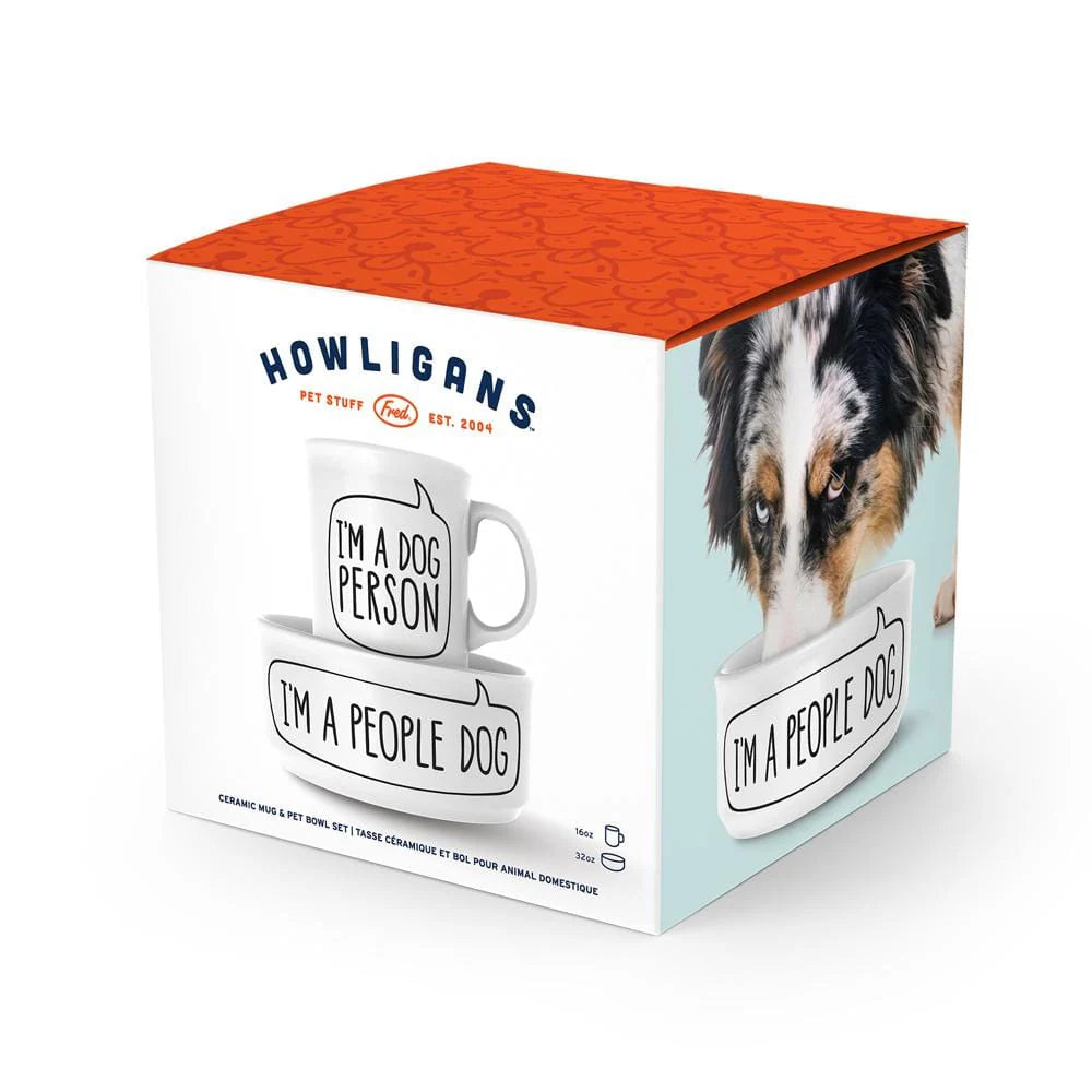 Howligans Mug & Dog Bowl Set