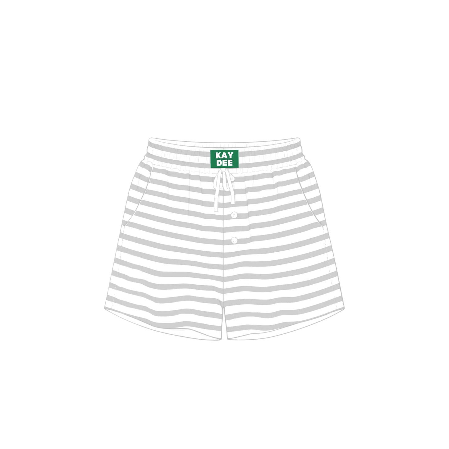 Greek Campus Stripe Shorts