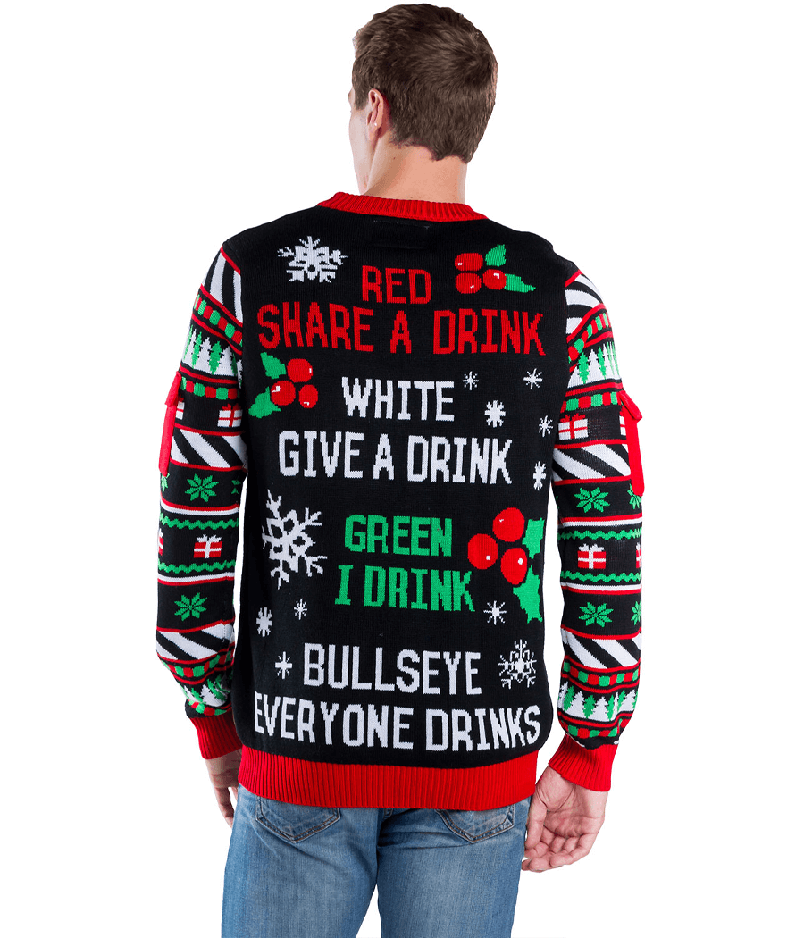 Men's Drinking Game Ugly Christmas Sweater