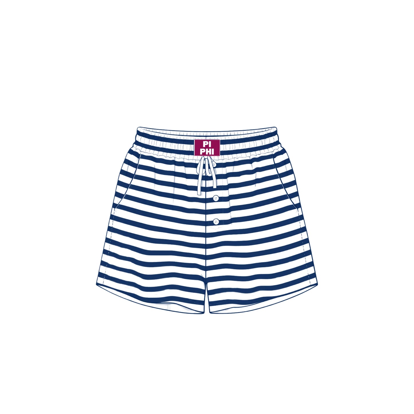 Greek Campus Stripe Shorts