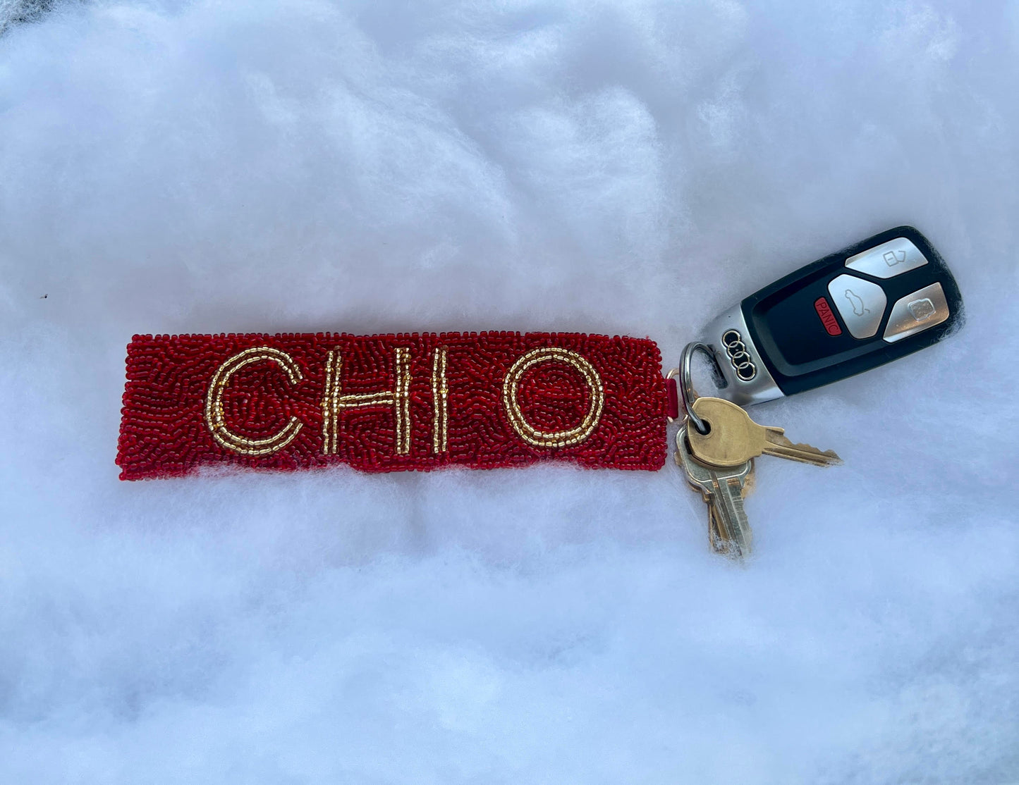 Greek Beaded Keychain