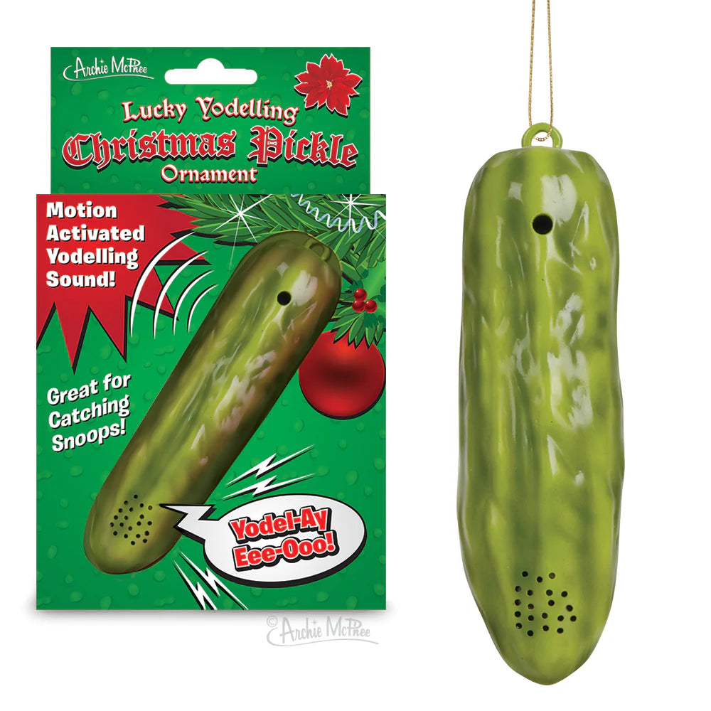 Lucky Yodeling Christmas Pickle Ornament