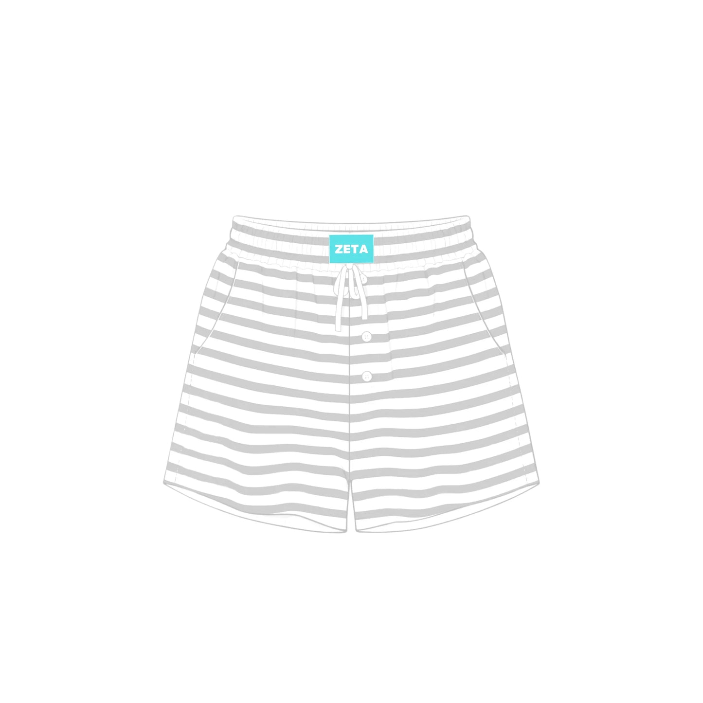 Greek Campus Stripe Shorts