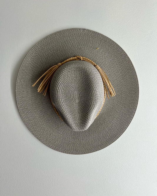 Braided Faux Leather Strap Hat