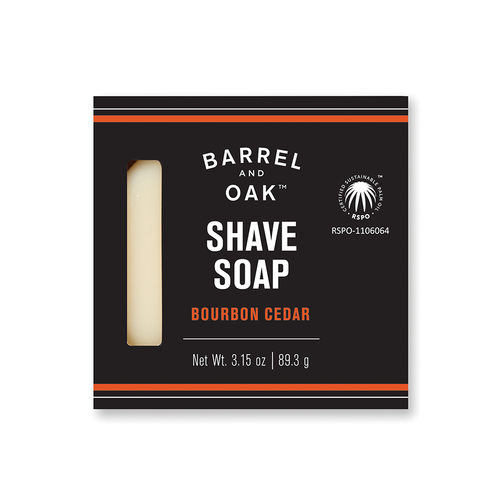 Barrel and Oak Shave Soap- Bourbon Cedar