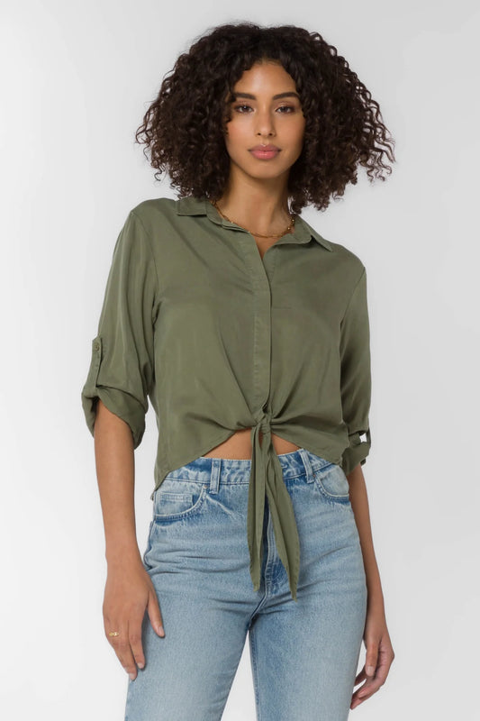 Solange Roll Tab Sleeve Top