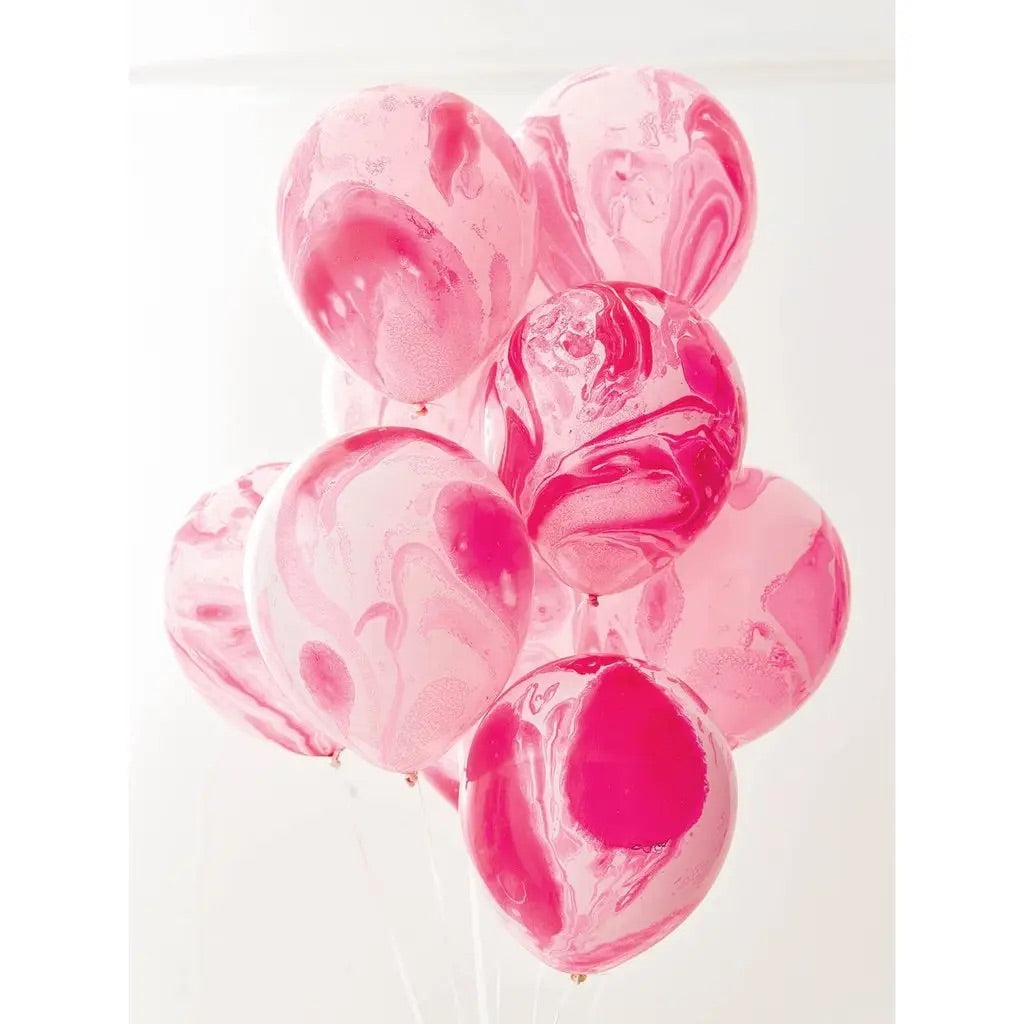 Pink Marbled Balloons